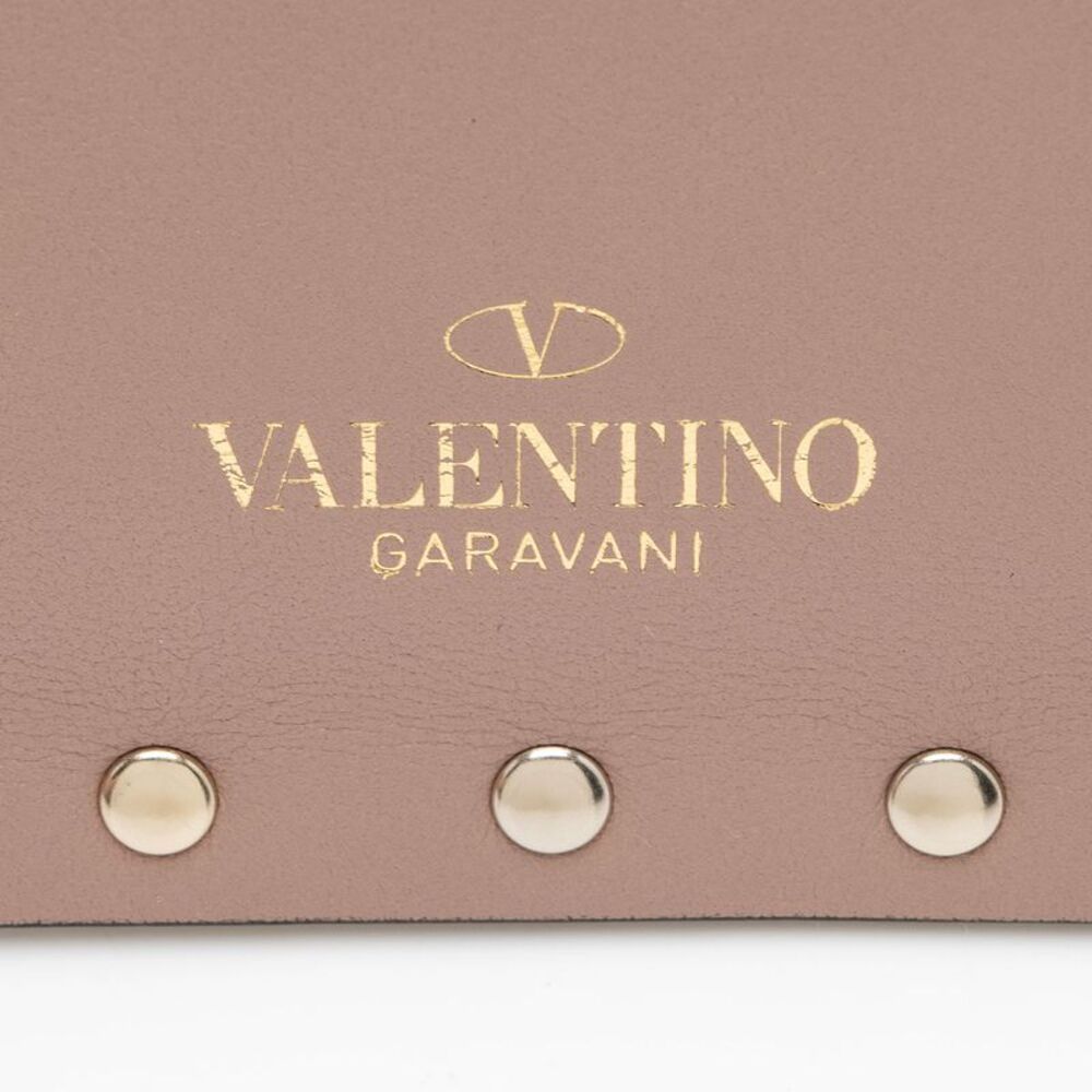 Valentino Leather Rockstud V-Flap Wristlet - Picture 7 of 9